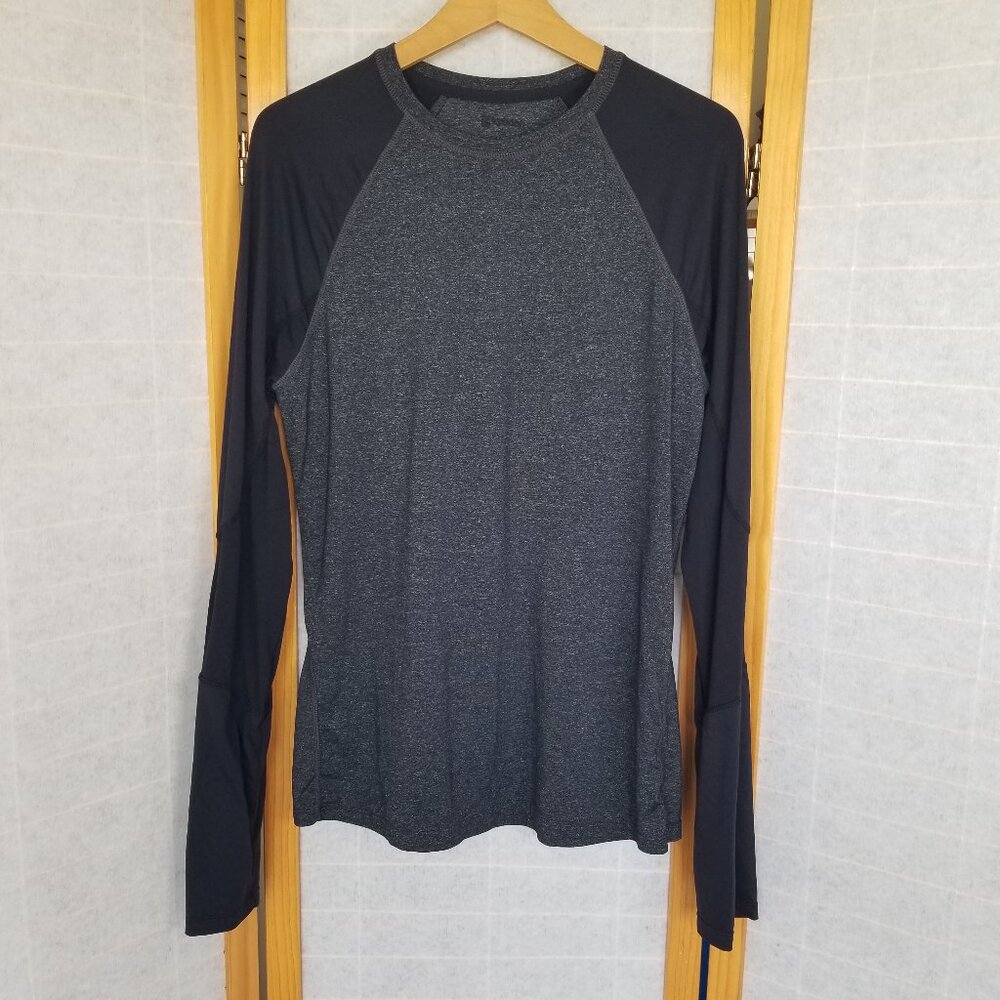 Kyodan Men's Large Long Sleeve Shirt Base Layer Black Gray